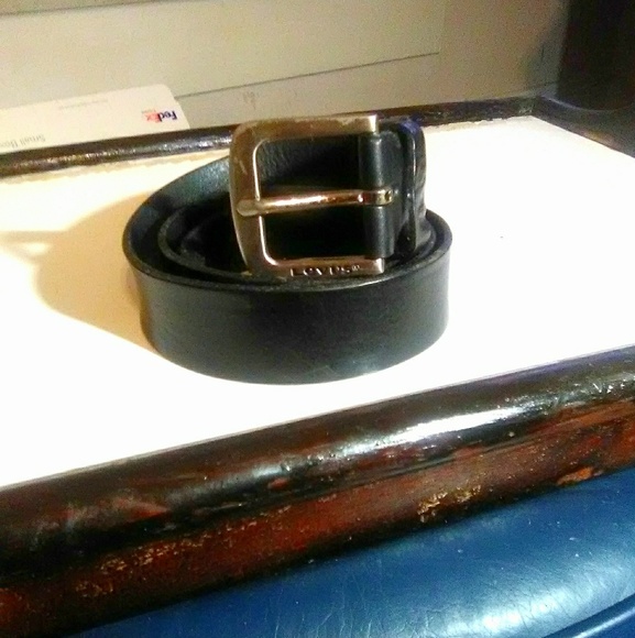 levi's black leather belt